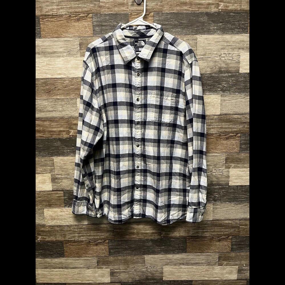 The North Face Mens Plaid Multicolor Button-Up Shirt Long Sleeve Casual 2XL XXL